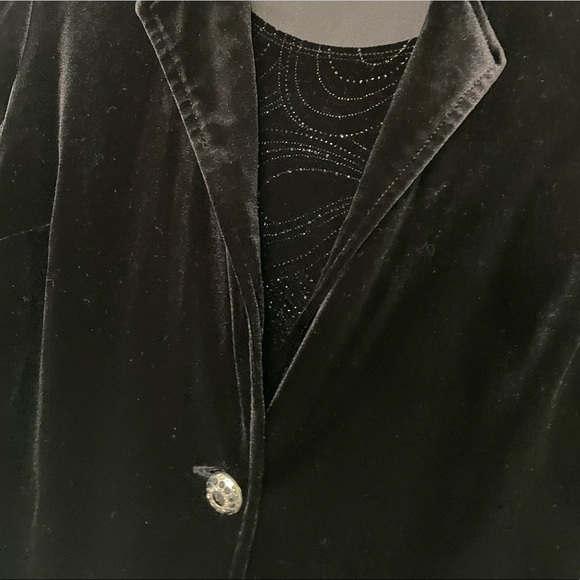 Hasting & Smith suede blazer type with attached camisole w/ sparkles size Large - Picture 3 of 6